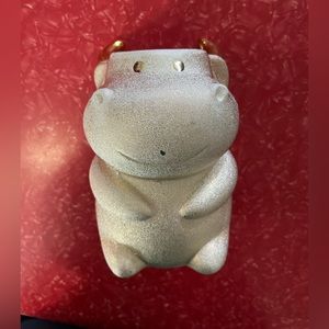 Golden glitter bull / cow planter